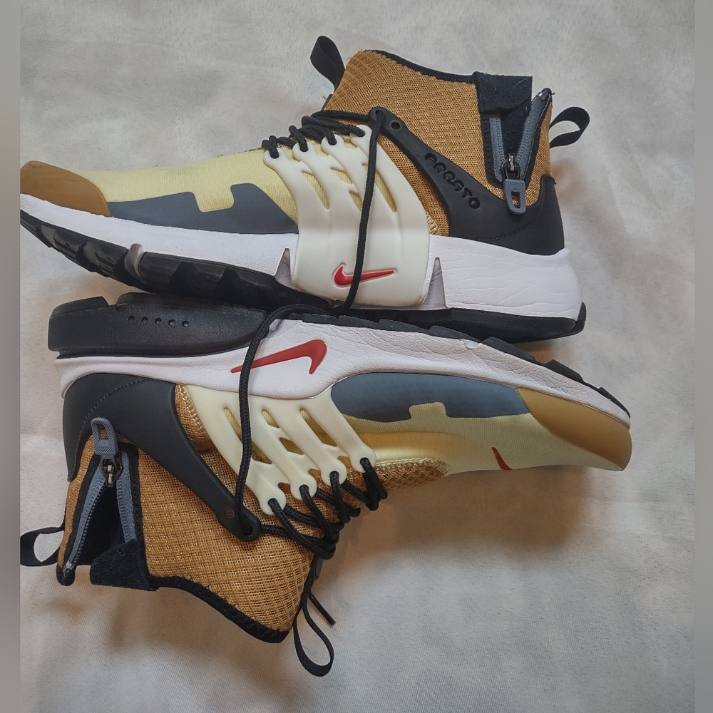 Nike Tan and Black High-Top Sneakers